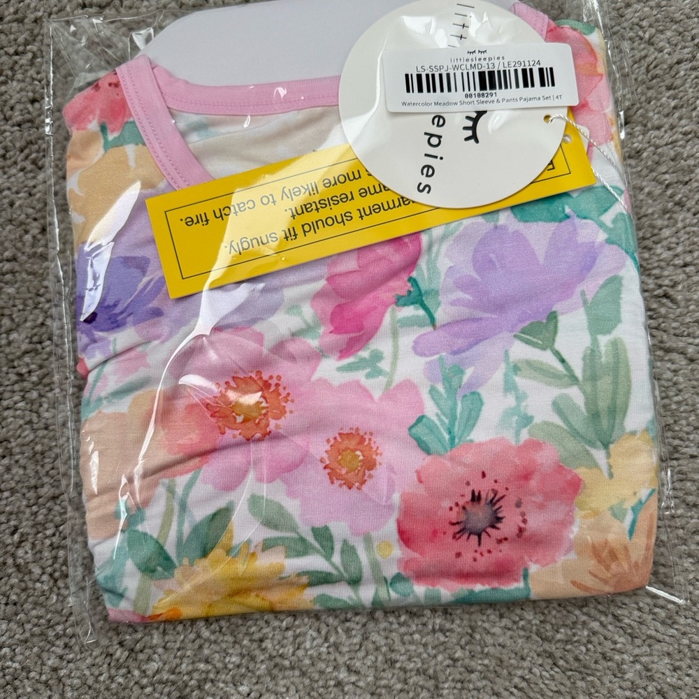 Little Sleepies Watercolor Meadow Pajama Set